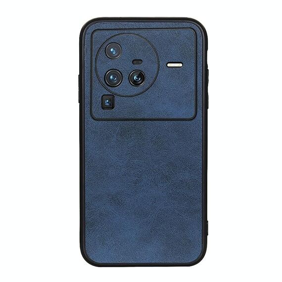 Per Vivo X80 Pro Accurate Hole Accurate Twolore Texture PU Telefono (blu)