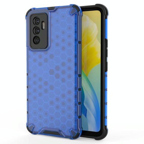 Per Vivo S10E 5G China Shock Aorti Honeycomb PC + Custodia protettiva TPU (blu)