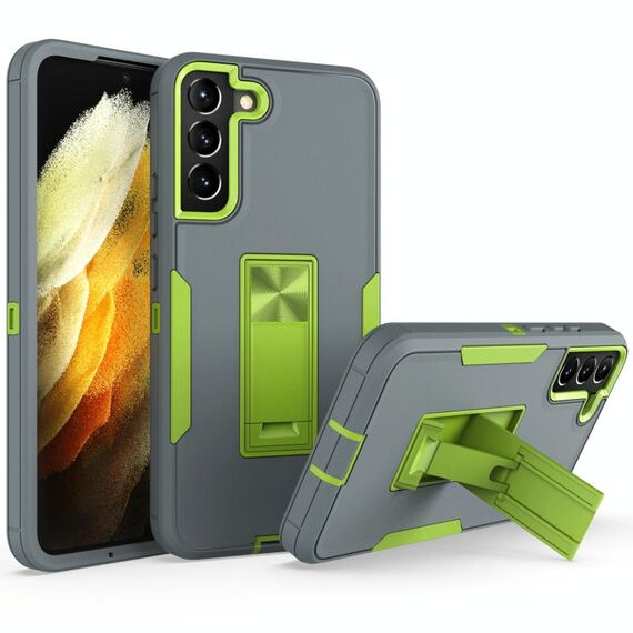 Per Samsung Galaxy S22 5G Thooldy Phone Case (grigio scuro + verde)
