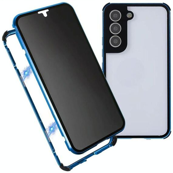 Per Samsung Galaxy S22 5G Custodia a doppia faccia a doppia faccia a doppia faccia a doppia faccia (blu)