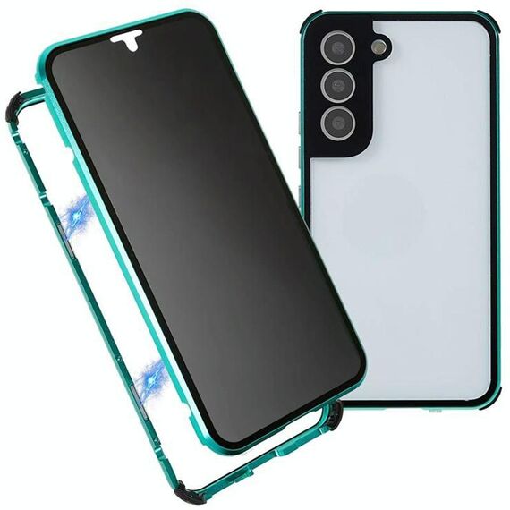 Per Samsung Galaxy S22 5G Custodia a doppia faccia a doppia faccia a doppia faccia a doppia faccia (verde)