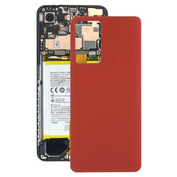 Per OPPO Reno7 Pro 5G Cover posteriore della batteria in vetro (rosso)