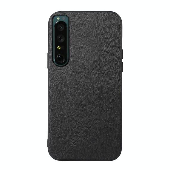 Per Sony Xperia 1 IV Texture Wood Texture PU Custodia (Nero)