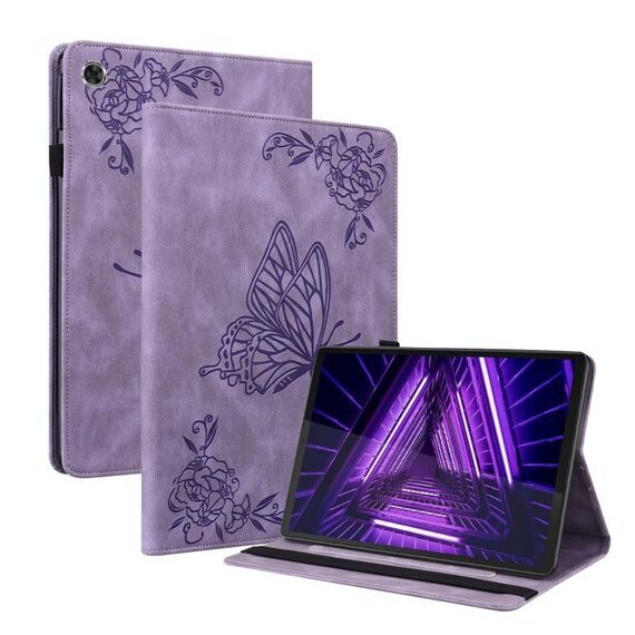 Per Lenovo M10 Plus 10.3 TB-X606F/TB-X606X TABLET CETTURA COMPRENDITO FLOWER (Purple)