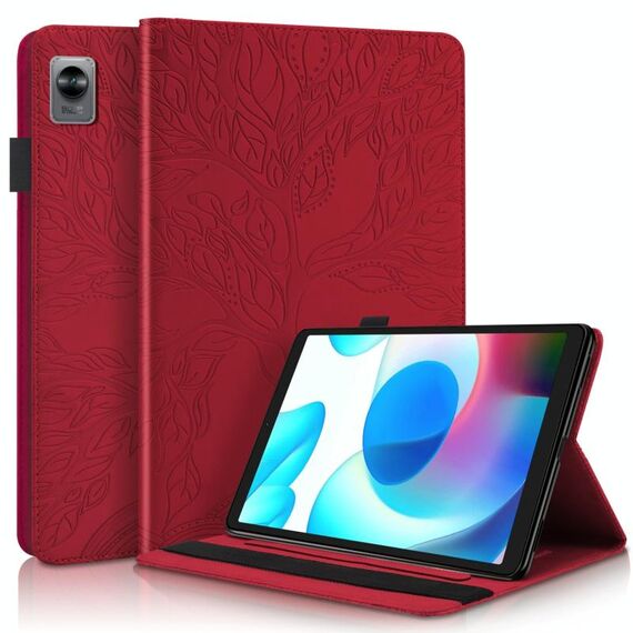 Per Oppo Realme Pad Mini Life Tree Series Orizzontale Flip Leathet Case (rosso)
