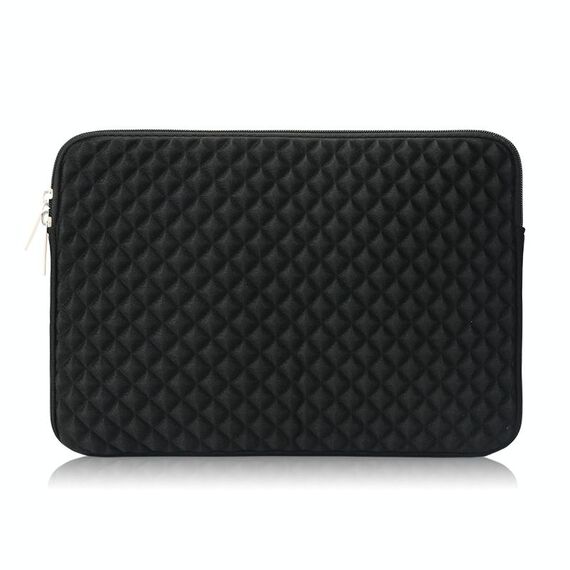 Borsa per fodera per laptop Diamond Texture, dimensione: 15,6 pollici (nero)