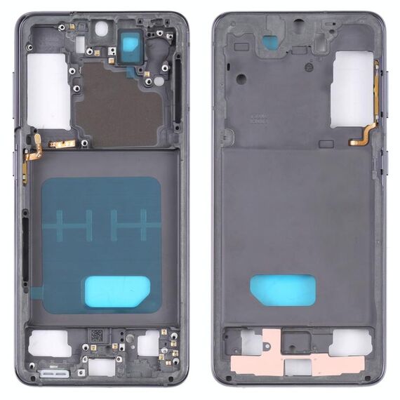 Per Samsung Galaxy S21 5G SM-G991B Cornice centrale con cornice (nera)