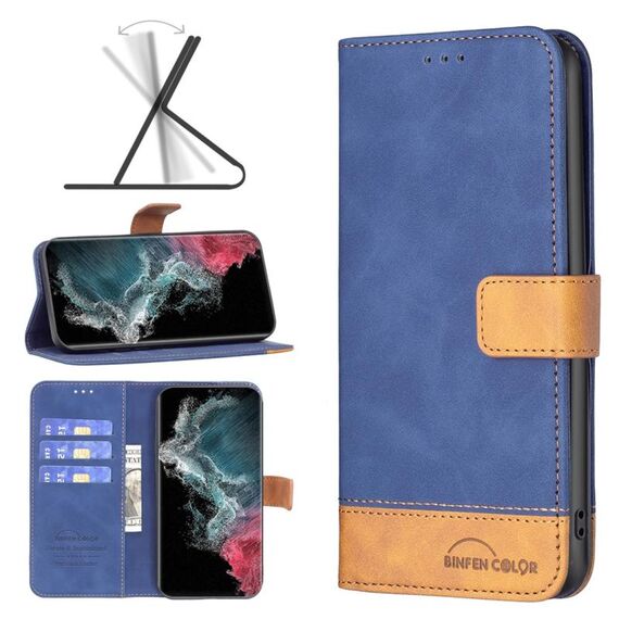 Per Samsung Galaxy S22 Ultra 5G BF11 Color Matching Skin Ceeline Telefono (blu)