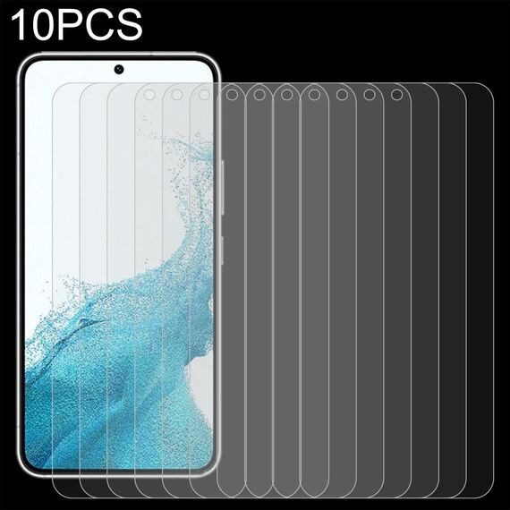 Per Samsung Galaxy S22 5G 10pcs 0.18mm 9H 2.5D Pellicola di sblocco per impronte digitali in vetro temperato