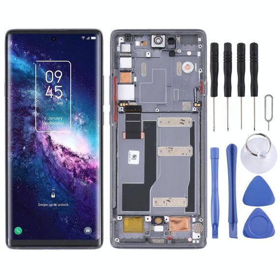 Schermo LCD originale per TCL 20 Pro 5G T810H digitalizzatore assemblaggio completo con cornice (nero)