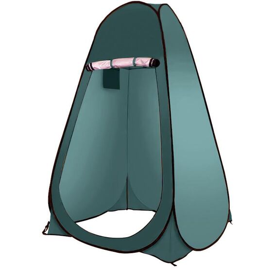 WC da campeggio all'aperto che cambia tenda tede da bagno doccia automatica, stile: singola (verde oleoso)