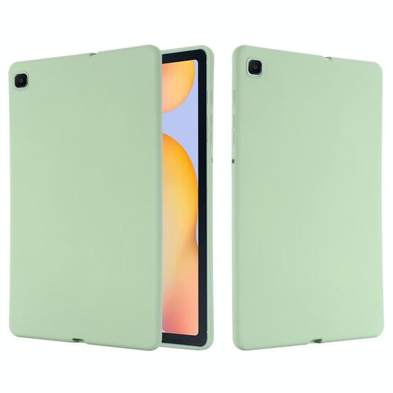 Per Samsung Galaxy Tab S6 Lite Solid Color Silicone ShockPoof Tablet Case (verde)