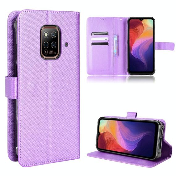 Per Ulefone Power Armatura 14/1 14 Pro Texture Diamante Telefono Telefono (Purple)