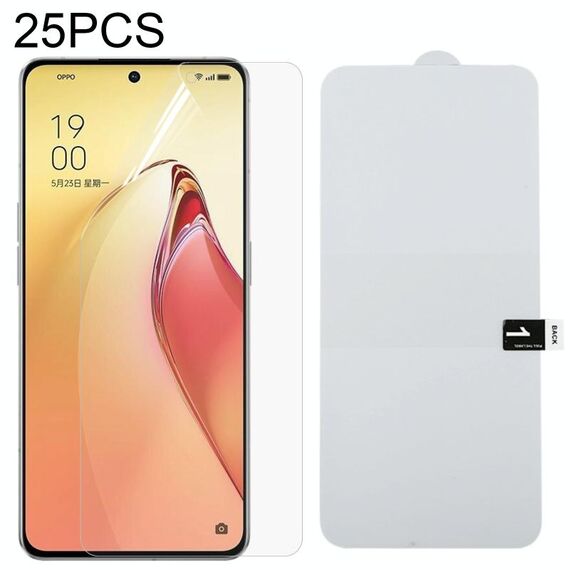 25 PCS Full Screen Protector Pellicola idrogel antideflagrante per OPPO Reno8 Pro+