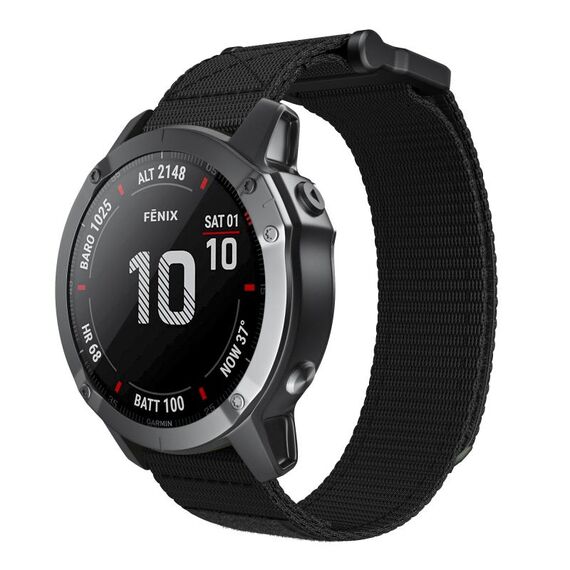 22 mm gancio e anello di fissaggio nylon watch band (nero)