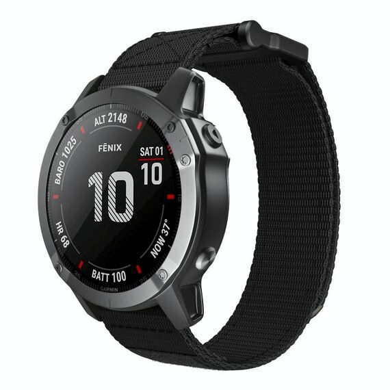 26 mm gancio e anello di fissaggio nylon watch band (nero)