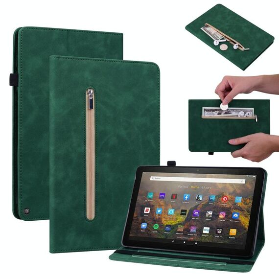 Per Amazon Kindle HD 8 2020 Spazio Spazio Solido Casetto in pelle intelligente Cinta Smart (verde)