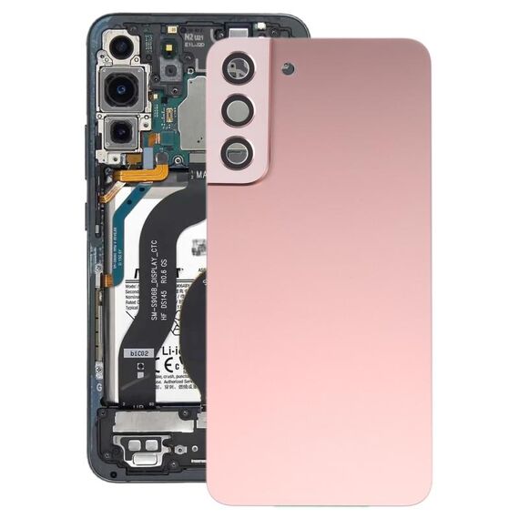 Per Samsung Galaxy S22 + 5G SM-S906B Cover posteriore della batteria con copriobiettivo della fotocamera (rosa)