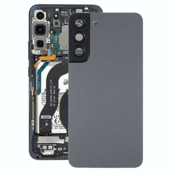 Per Samsung Galaxy S22 + 5G SM-S906B Cover posteriore della batteria con copriobiettivo della fotocamera (grigio)