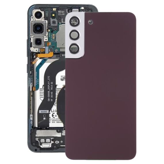 Per Samsung Galaxy S22 + 5G SM-S906B Cover posteriore della batteria con copriobiettivo della fotocamera (viola)