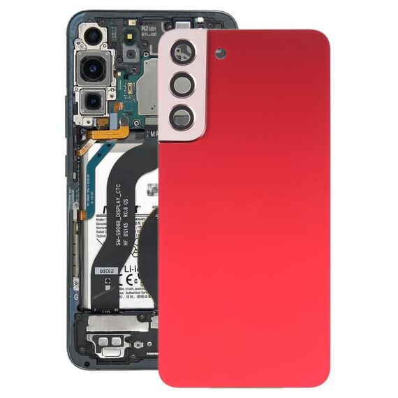 Per Samsung Galaxy S22 + 5G SM-S906B Cover posteriore della batteria con copriobiettivo della fotocamera (rosso)