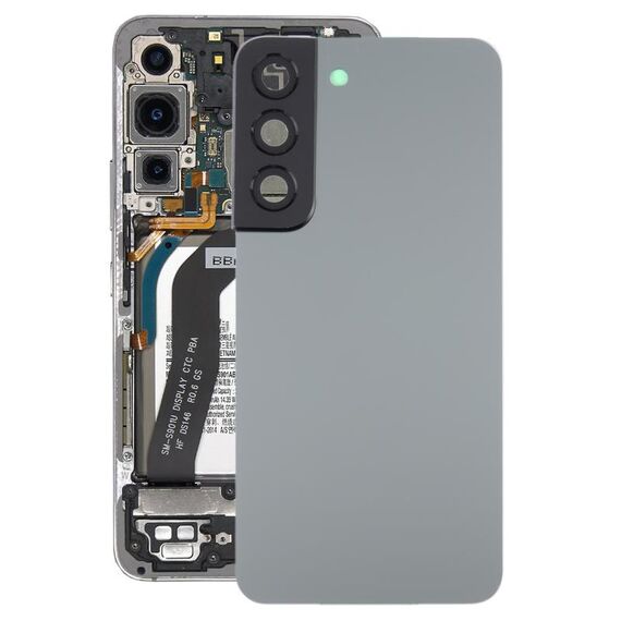 Per Samsung Galaxy S22 5G SM-S901B Cover posteriore della batteria con copriobiettivo della fotocamera (grigio)