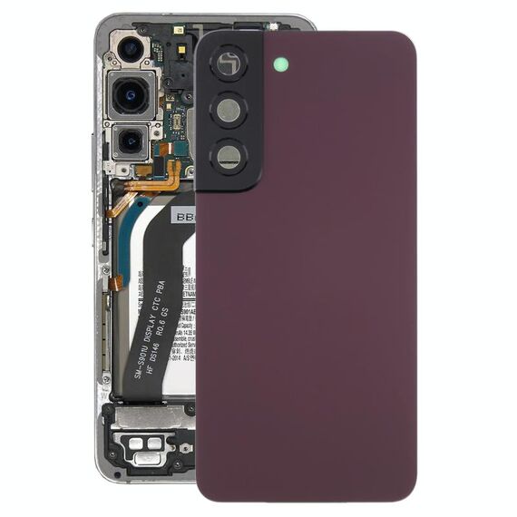 Per Samsung Galaxy S22 5G SM-S901B Cover posteriore della batteria con copriobiettivo della fotocamera (viola)