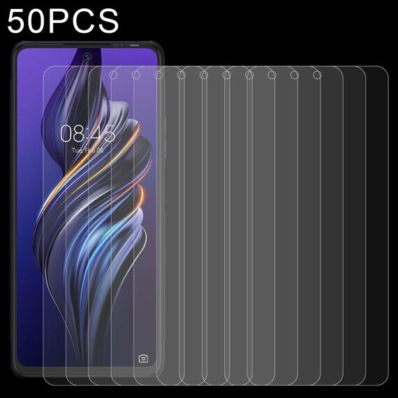 50 pezzi 0,26 mm 9H 2,5D Film di vetro temperato per Tecno Pova 3