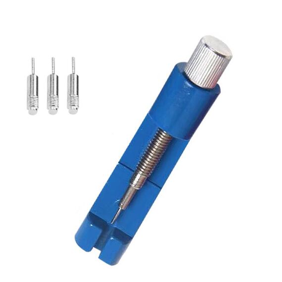 Strumento per il perno del collegamento in metallo della striscia di orologi regolabile (blu)