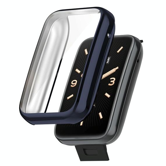 Per Xiaomi Mi Band 7 Pro Custodia protettiva galvanica in TPU a copertura totale (blu notte)