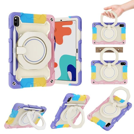 Per onore V6/Tablet V7 Armatura Contrasto Colore silicone + PC Tablet Case (rosa colorato)
