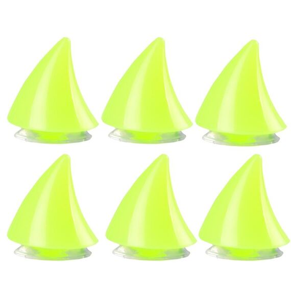6pcs decorazione da ventosa per il diavolo del casco motociclistico: piccole corna (verde fluorescente)