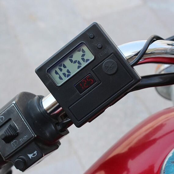 Display digitale per moto Dual Caricatore USB Waterproof 5V 3A Fast Charge (nero)