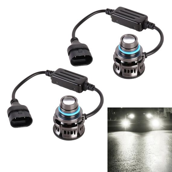 1 coppia 9005 27W / DC12V Auto in alluminio LED lampeggiante LED LED illuminante (luce bianca)