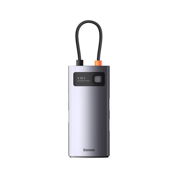 Baseus Metal Gleam Series 4 in 1 Stazione di docking del mozzo USB-C / Type-C multifunzionale, tipo C a USB 3.0 x 3 + RJ45 x 1