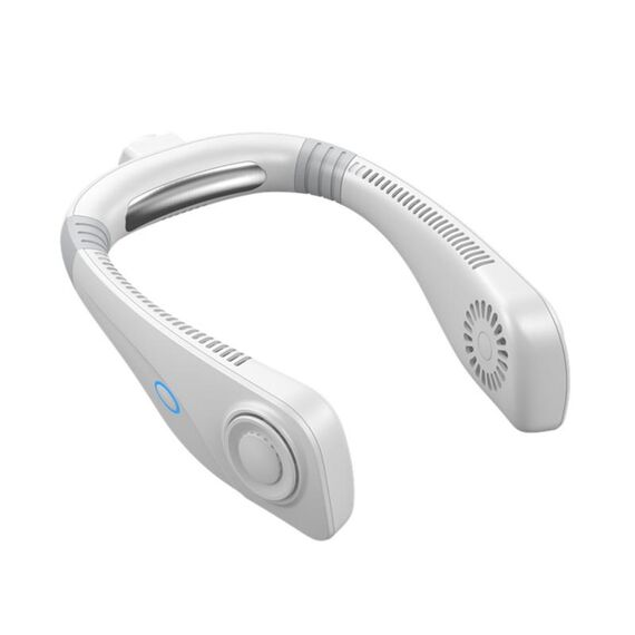 Aromatherapy senza foglie di raffreddamento fogliare ventola per collo appeso mini ventola portatile USB (bianco)