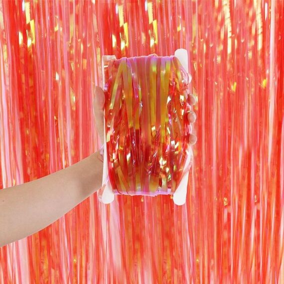 2 PC Candy Rain Curtain Festive Decoration Festive Foto Sfondo, dimensioni: 1x2m Orange Red