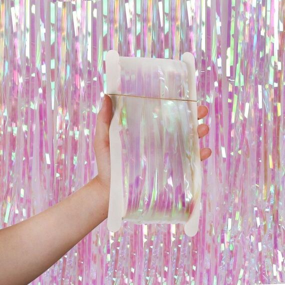 2 PC Candy Rain Curtain Festive Decoration Festive Foto Sfondo, dimensioni: 1x2m trasparente