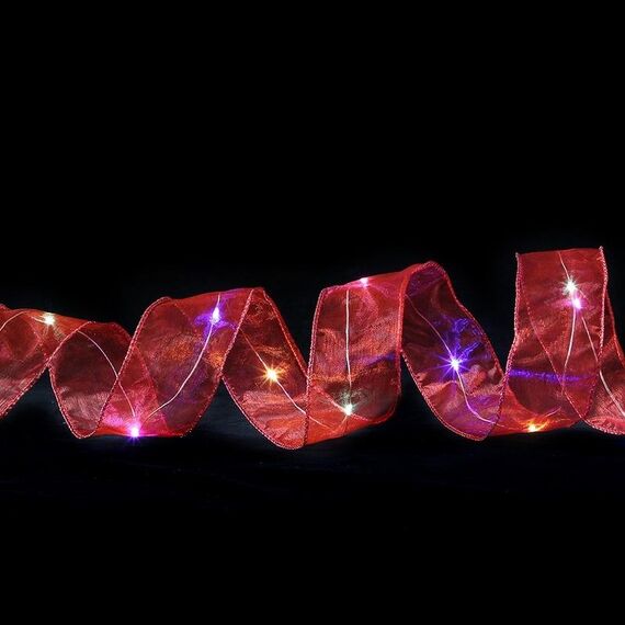 Ornamento natalizio a doppia luce a corda di corda di corda, specifica: 2m (luce di colore rosso)