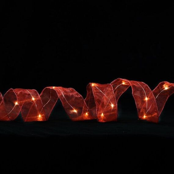 Ornamento natalizio a doppia luce a corda di corda di corda, specifica: 20 m (luce calda rossa)