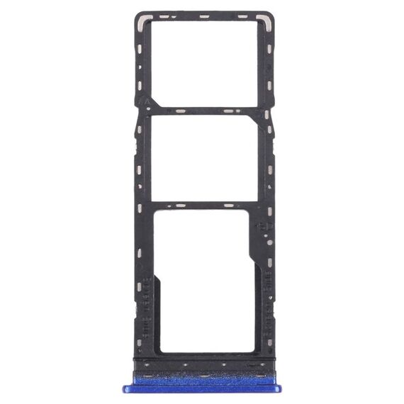 Per Tecno Pouvoir 3 Plus LB8 LB8a Vassoio per schede SIM + Vassoio per schede SIM + Vassoio per schede Micro SD (blu)