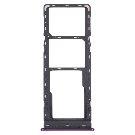 Per Tecno Spark 4 Lite KC8S Vassoio per schede SIM + Vassoio per schede SIM + Vassoio per schede Micro SD (viola)