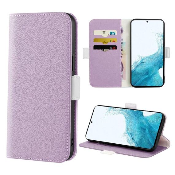 Per Samsung Galaxy S22 5G Candy Color Litchi Texture Inceltose Case del telefono (Purple chiaro)