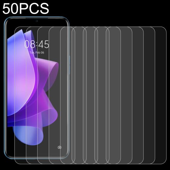 50 pezzi 0,26 mm 9H 2,5D Film di vetro temperato per Tecno Spark 9T