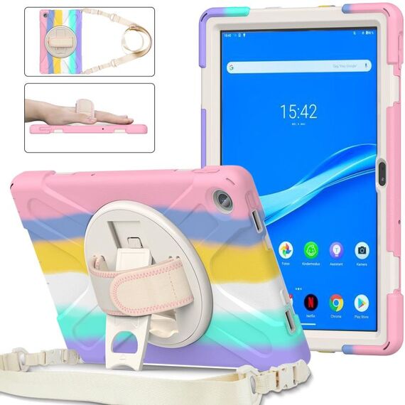 Per Lenovo Tab M10 Plus 10.6 3a Gen 2022 Silicone + PC Protective Tablet Case (colorato rosa)