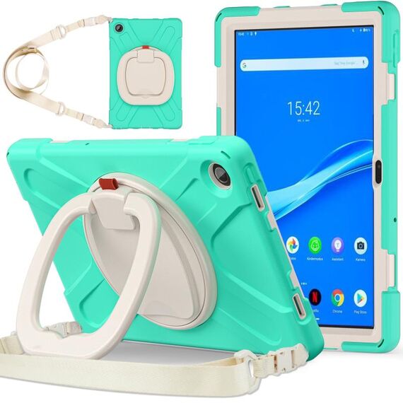 Per Lenovo Tab M10 Plus 10.6 3a Gen 2022 Silicone + Case di compressa protettiva per PC (Mint Green)