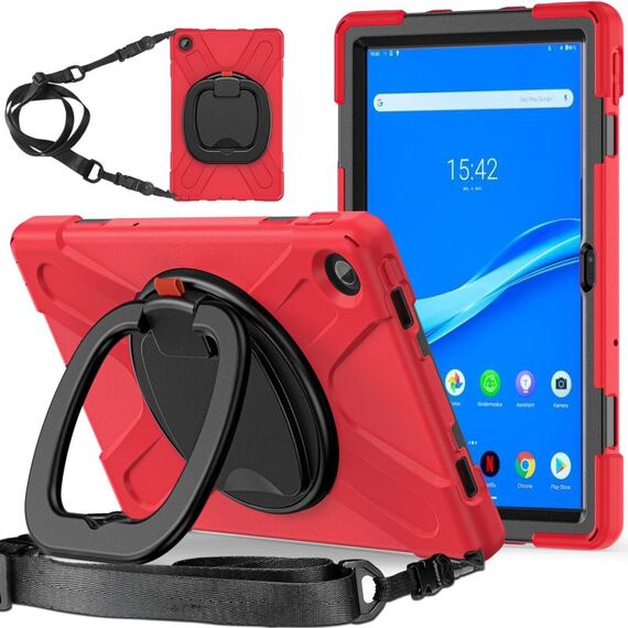 Per Lenovo Tab M10 Plus 10.6 3a Gen 2022 Silicone + Case di compresse di protezione PC (rosso)