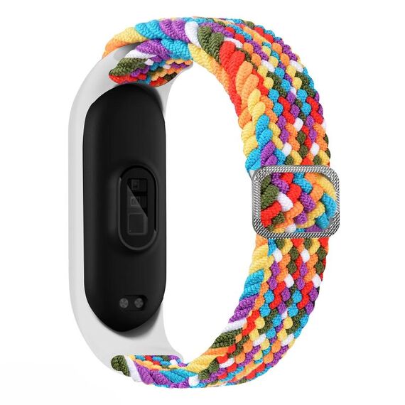 Per Xiaomi Mi Band 7 Banda di orologi per elasticità intrecciata in nylon regolabile (Rainbow)