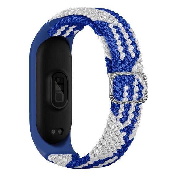Per la banda di elasticità intrecciata intrecciata in nylon regolabile in Nylon (Blue White) regolabile (Blue White)