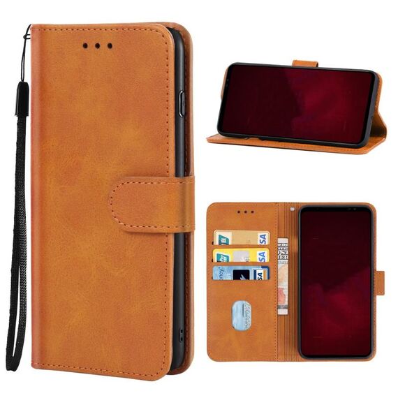 Per Asus Rog Telefono 6 Custodia per telefono in pelle (Brown)